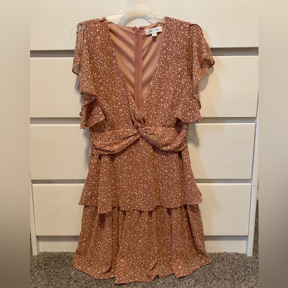 She + Sky Ruffle Dress